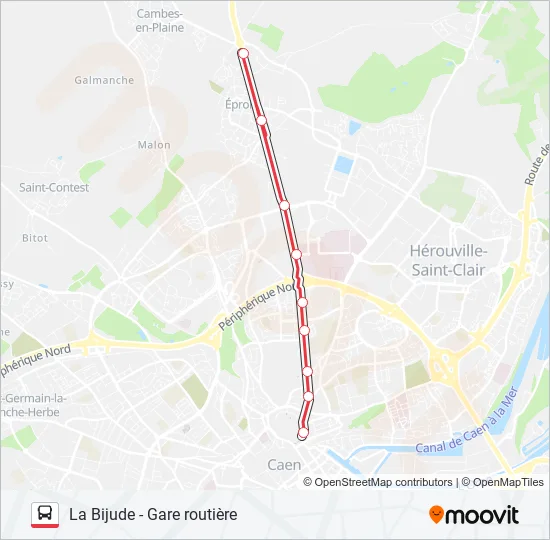 NOMAD 101A Bus Line Map