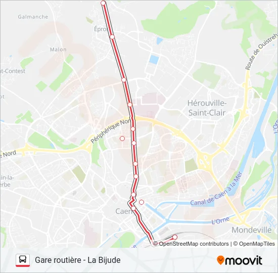 NOMAD 101R Bus Line Map