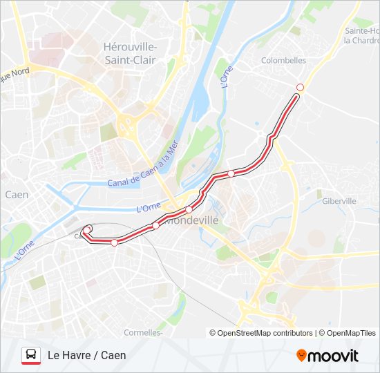 Plan de la ligne NOMAD 111A de bus