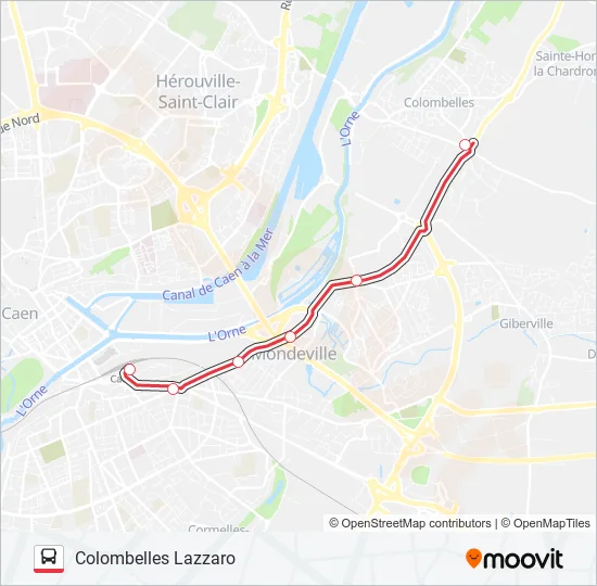NOMAD 111R Bus Line Map