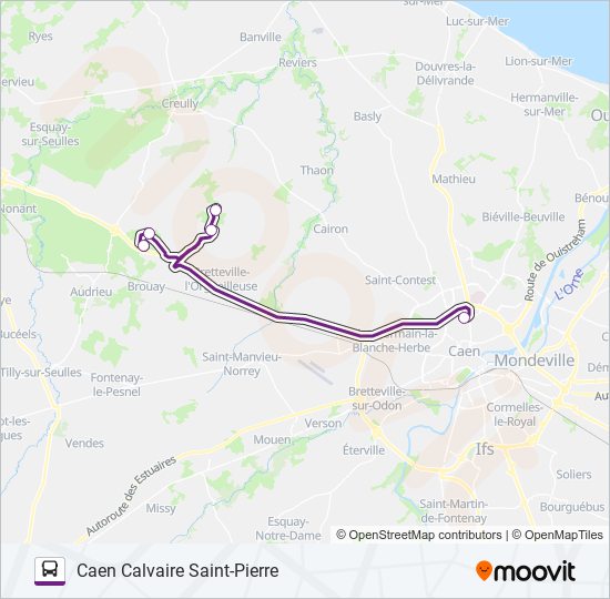 103 bus Line Map