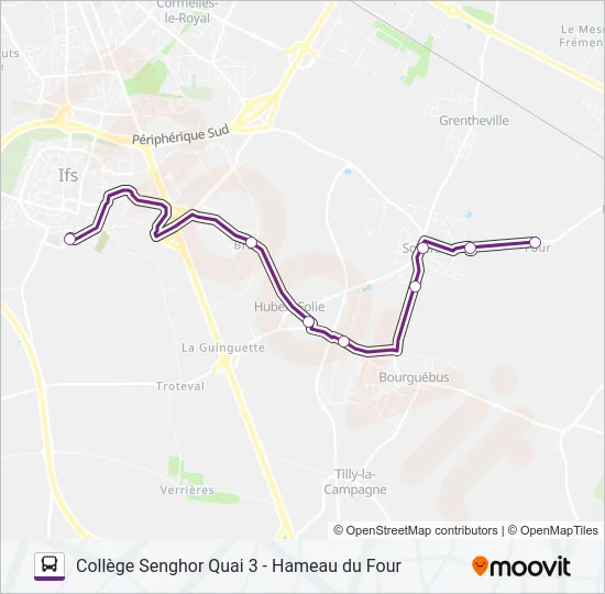 138C Bus Line Map
