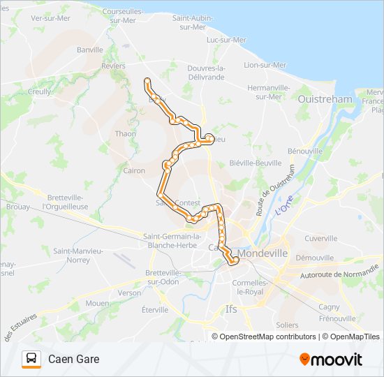 LIGNE 4 bus Line Map