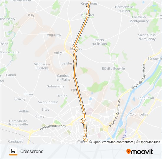 Mapa de LIGNE 4 de autobús