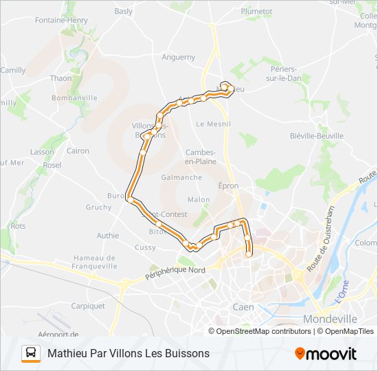 Mapa de LIGNE 4 de autobús