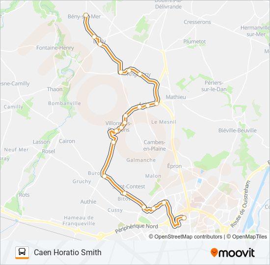 Plan de la ligne LIGNE 4 de bus