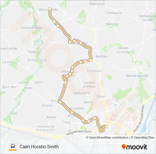 LIGNE 4 Bus Line Map
