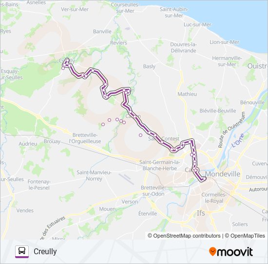 Plan de la ligne LIGNE 6 de bus