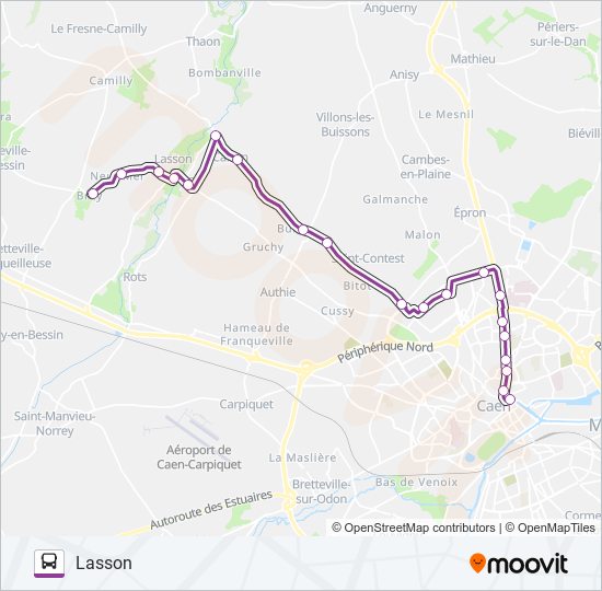 Mapa de LIGNE 6 de autobús