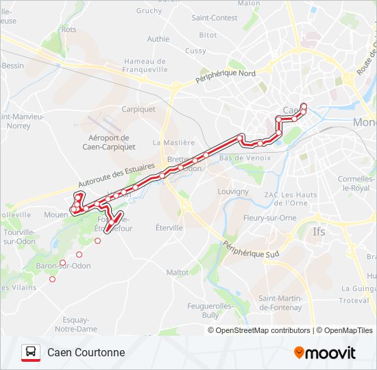 ligne 9 Route: Schedules, Stops & Maps - Caen Courtonne (Updated)