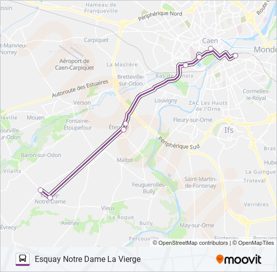 ligne 10 Route: Schedules, Stops & Maps - Esquay Notre Dame La Vierge ...