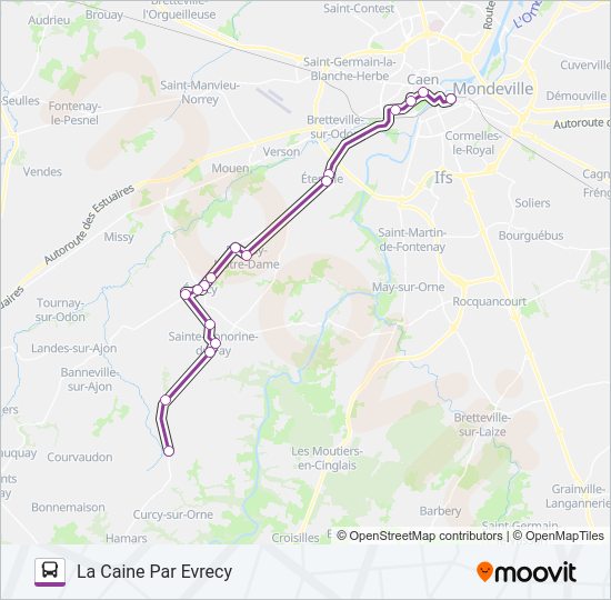 Plan de la ligne LIGNE 10 de bus