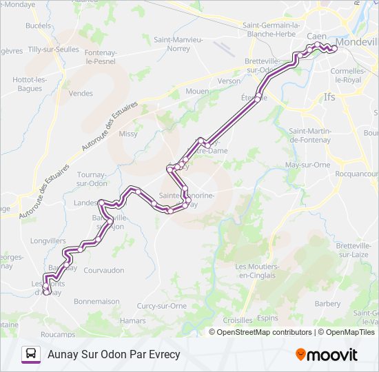 Plan de la ligne LIGNE 10 de bus