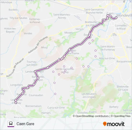 LIGNE 10 Bus Line Map