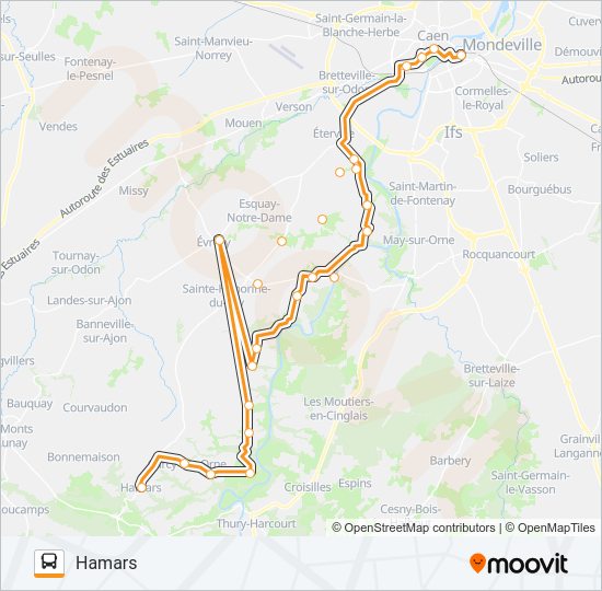 Plan de la ligne LIGNE 11 de bus
