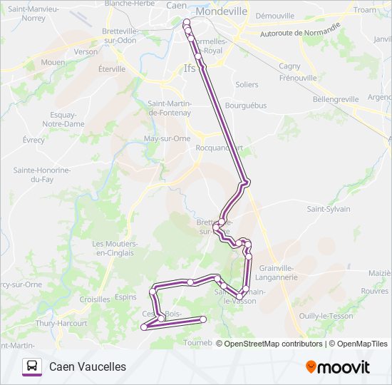 Plan de la ligne LIGNE 14 de bus