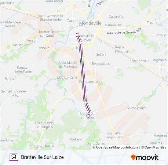 LIGNE 14 Bus Line Map