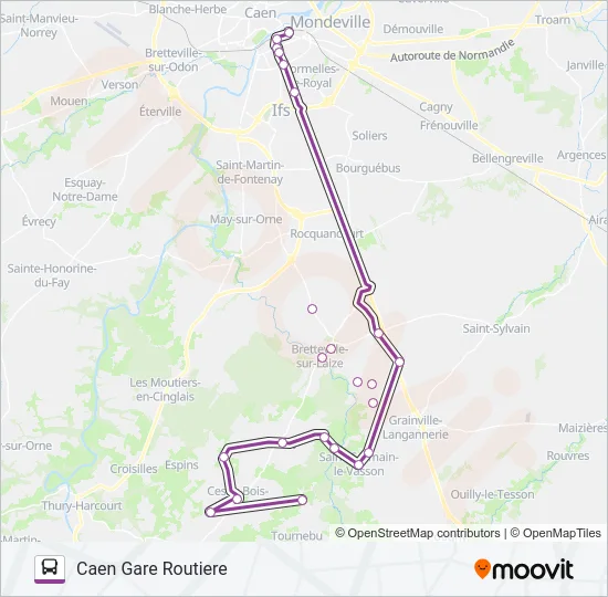 LIGNE 14 Bus Line Map