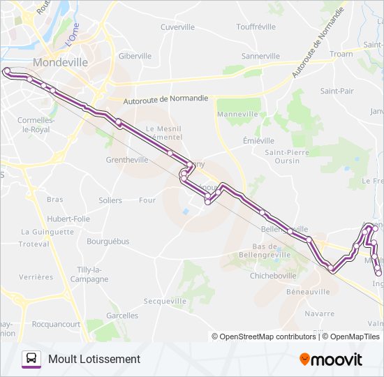 LIGNE 16 bus Line Map