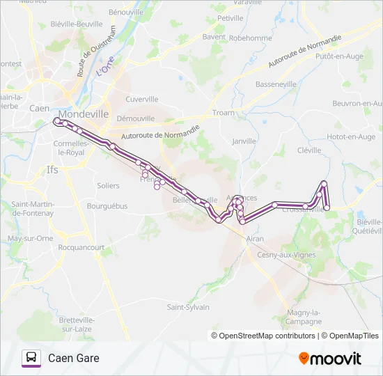 LIGNE 16 Bus Line Map