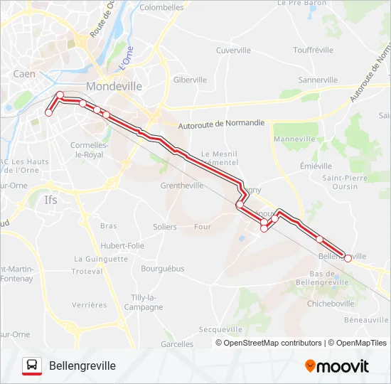 LIGNE 17 Bus Line Map