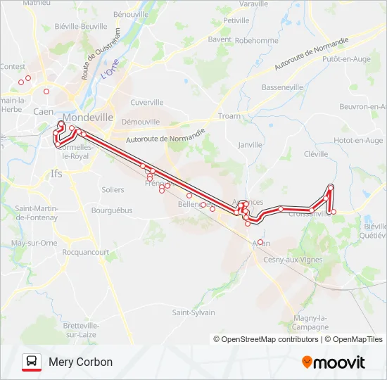LIGNE 17 Bus Line Map