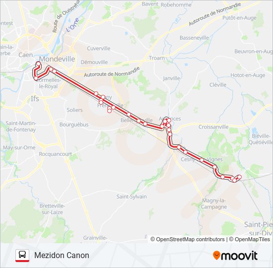 LIGNE 17 bus Line Map