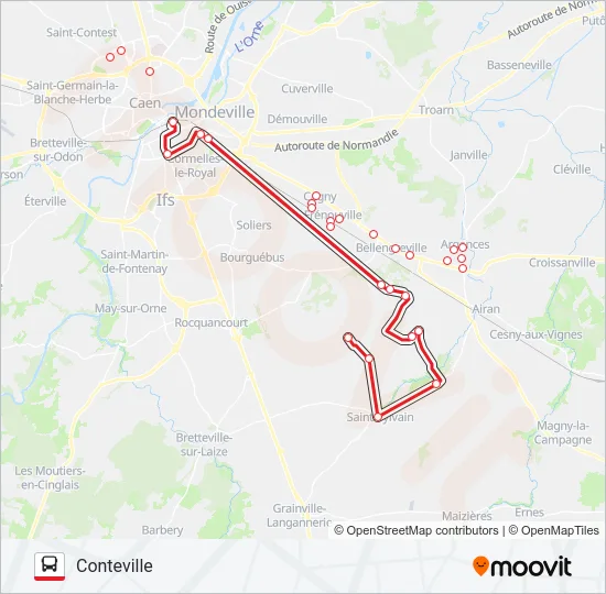 LIGNE 17 Bus Line Map