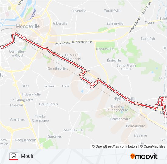 Plan de la ligne LIGNE 17 de bus