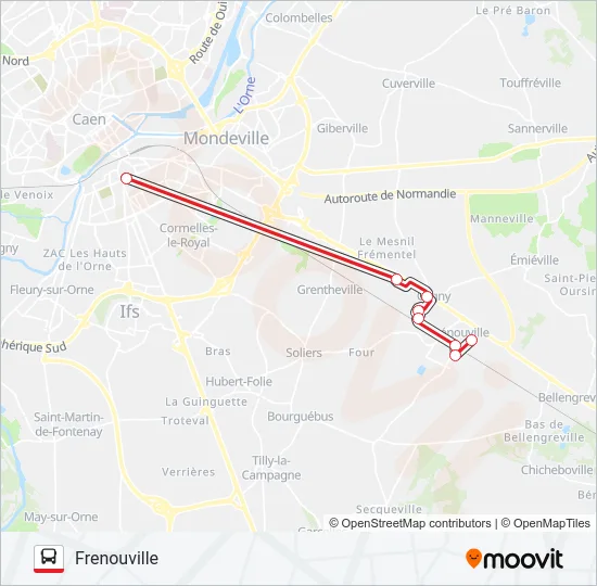 LIGNE 17 Bus Line Map