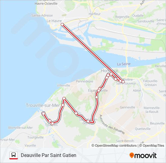 LIGNE 20 bus Line Map