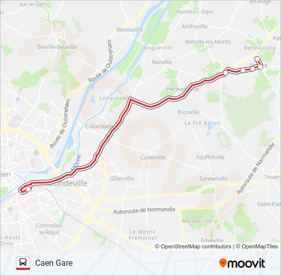 Mapa de LIGNE 20 de autobús