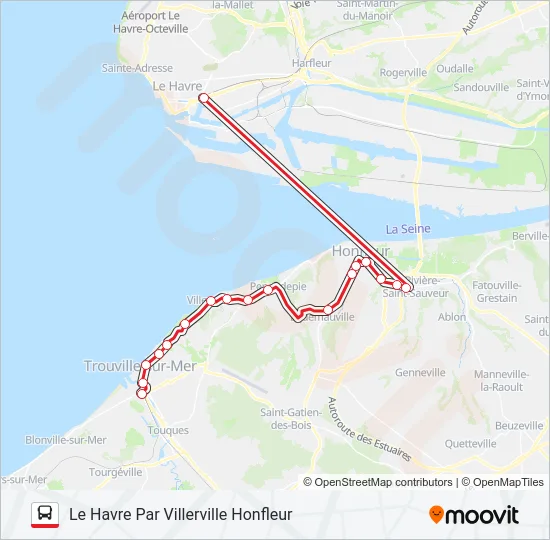 LIGNE 20 Bus Line Map