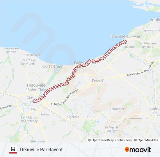 LIGNE 20 bus Line Map