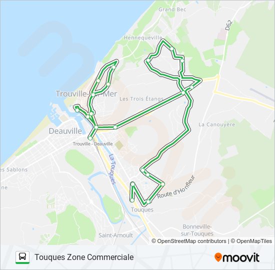 LIGNE 22 bus Line Map