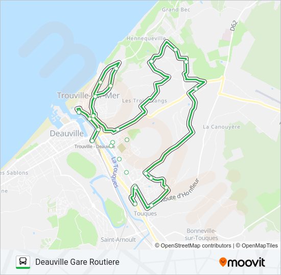 Plan de la ligne LIGNE 22 de bus