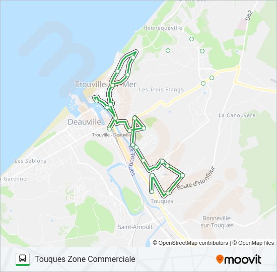 Plan de la ligne LIGNE 22 de bus