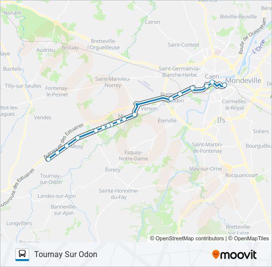 Plan de la ligne LIGNE 32 de bus