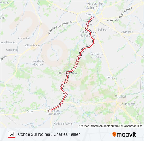 LIGNE 34 bus Line Map