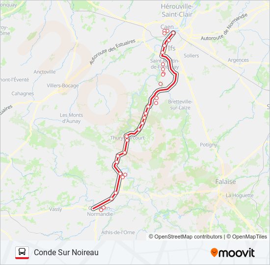 Plan de la ligne LIGNE 34 de bus