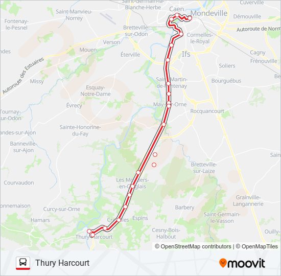 LIGNE 34 bus Line Map