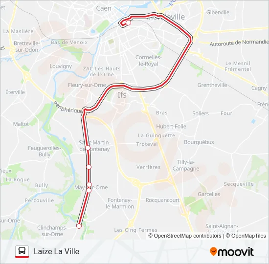 LIGNE 34 Bus Line Map
