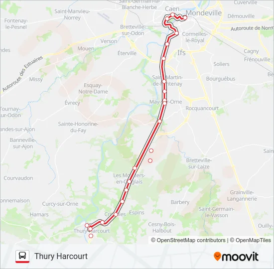 LIGNE 34 Bus Line Map