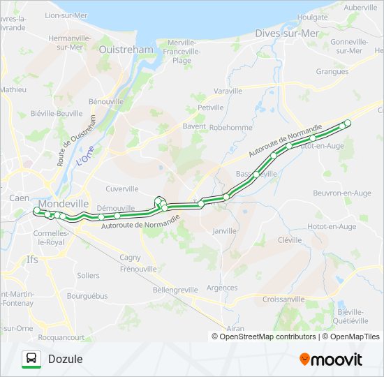 Mapa de LIGNE 36 de autobús