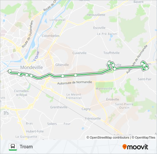 Plan de la ligne LIGNE 36 de bus