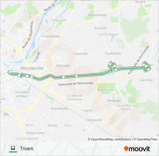 LIGNE 36 Bus Line Map