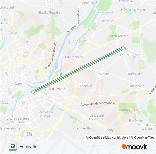 Plan de la ligne LIGNE 36 de bus