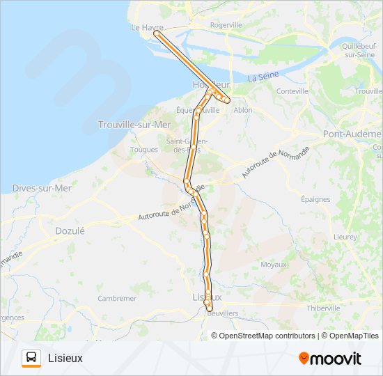 LIGNE 50 bus Line Map