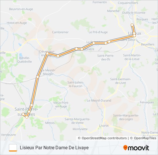 LIGNE 52 bus Line Map