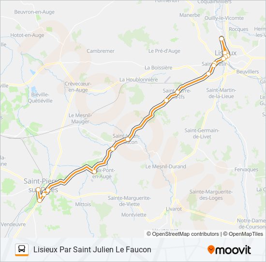 Mapa de LIGNE 52 de autobús